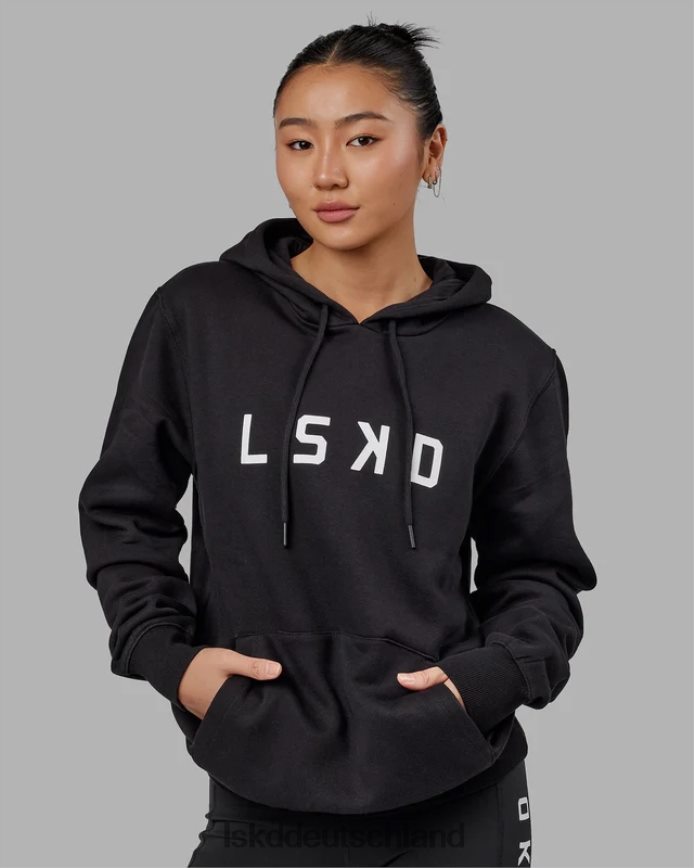 unisex LSKD Struktur-Hoodie - schwarz-weiß Bekleidung VD2NLV340