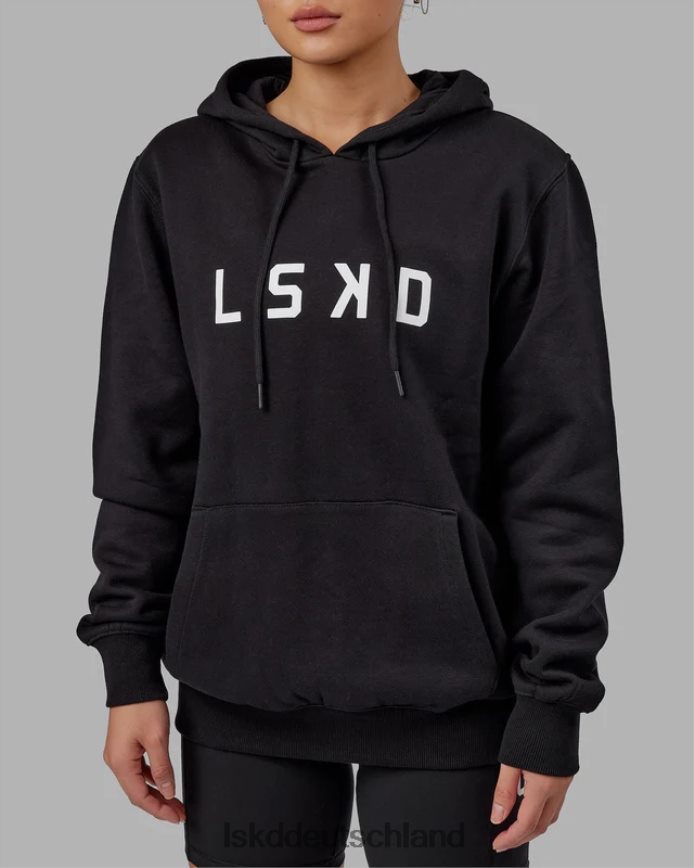 unisex LSKD Struktur-Hoodie - schwarz-weiß Bekleidung VD2NLV340