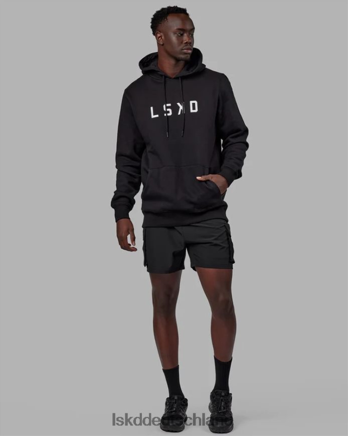 unisex LSKD Struktur-Hoodie - schwarz-weiß Bekleidung VD2NLV340