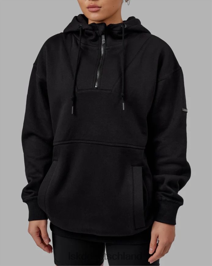 unisex LSKD Trek-Kapuzenpullover in Übergröße – Schwarz Bekleidung VD2NLV372