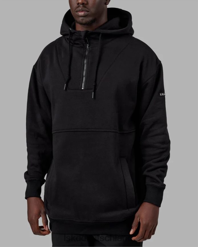 unisex LSKD Trek-Kapuzenpullover in Übergröße – Schwarz Bekleidung VD2NLV372