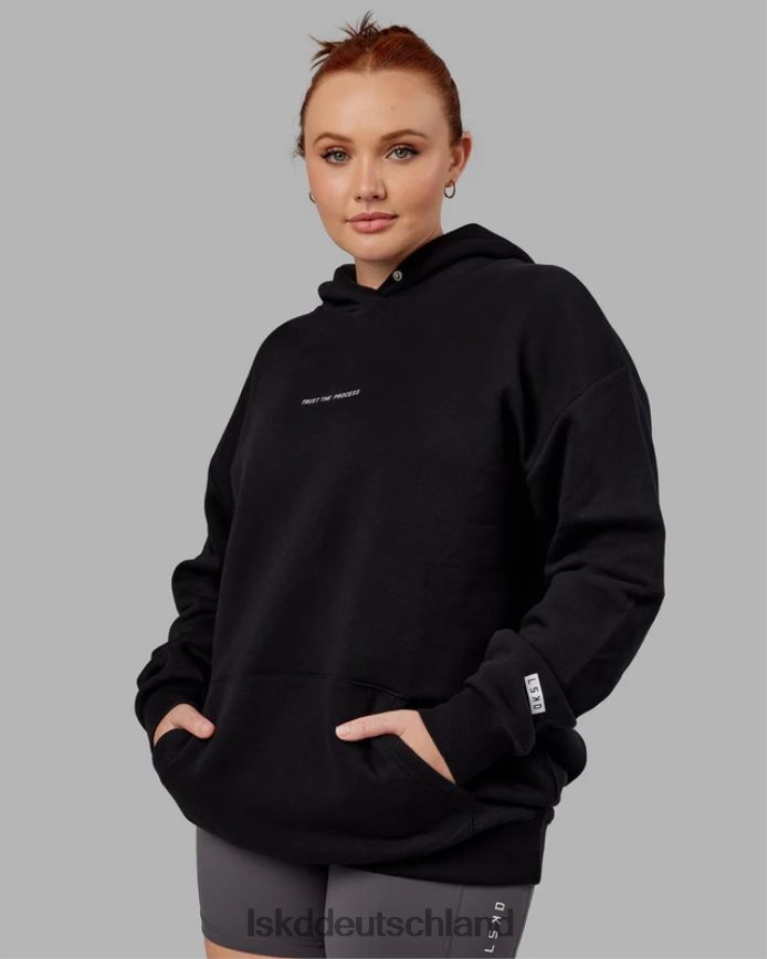 unisex LSKD Trust the Process Kapuzenpullover in Übergröße – Schwarz Bekleidung VD2NLV391