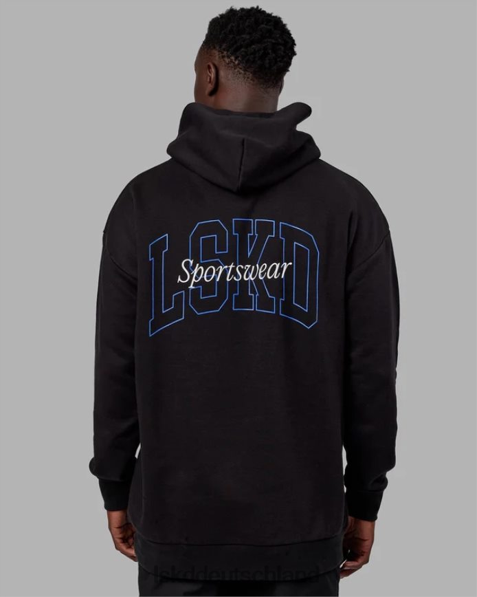 unisex LSKD Zunft-Kapuzenpullover in Übergröße – Schwarz Bekleidung VD2NLV347