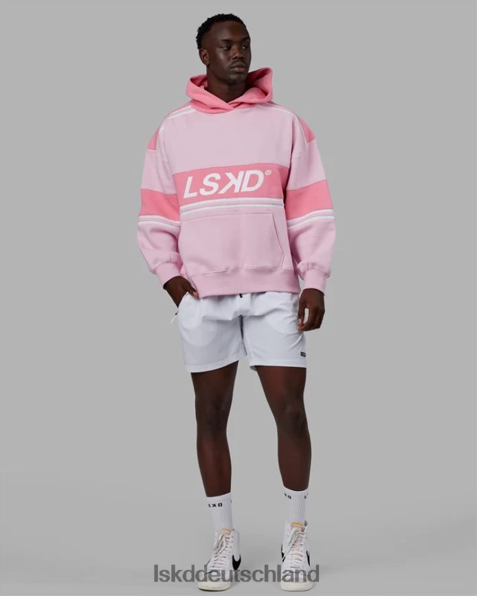 unisex LSKD a-team Kapuzenpullover in Übergröße – Blütenblattrosa-Pfingstrosenrosa Bekleidung VD2NLV454