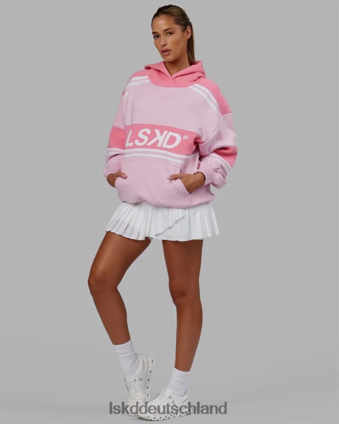 unisex LSKD a-team Kapuzenpullover in Übergröße – Blütenblattrosa-Pfingstrosenrosa Bekleidung VD2NLV454