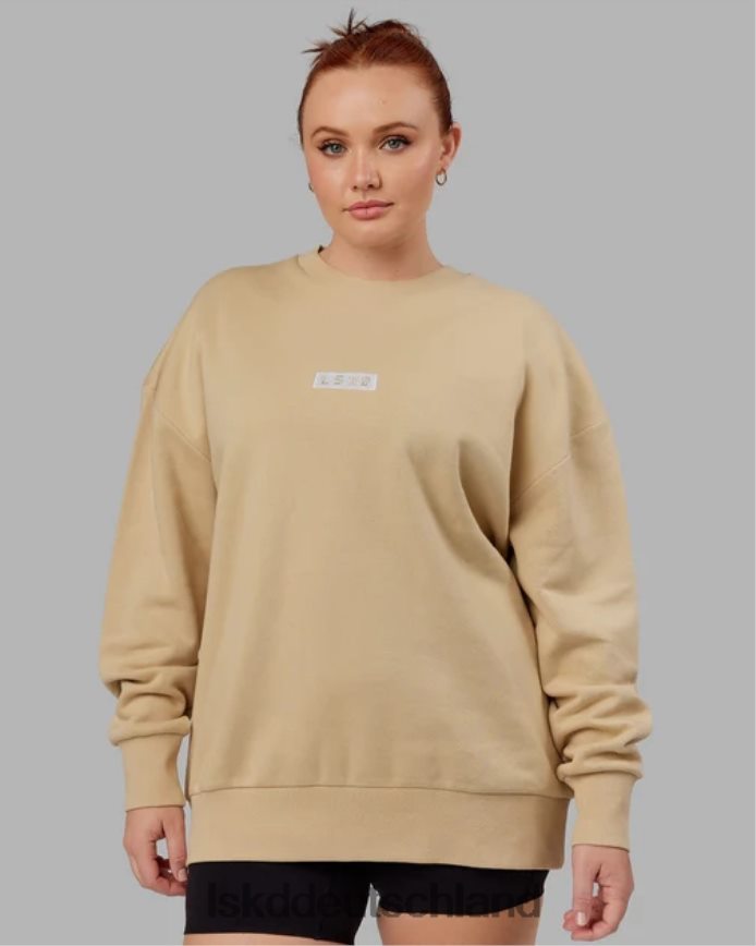 unisex LSKD Cornerstone-Pullover in Übergröße – helles Khaki Bekleidung VD2NLV413