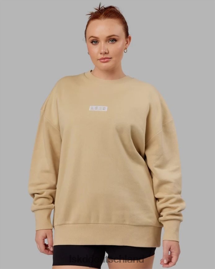 unisex LSKD Cornerstone-Pullover in Übergröße – helles Khaki Bekleidung VD2NLV413