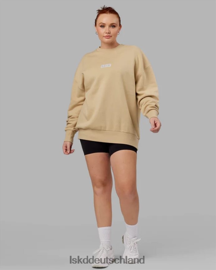 unisex LSKD Cornerstone-Pullover in Übergröße – helles Khaki Bekleidung VD2NLV413