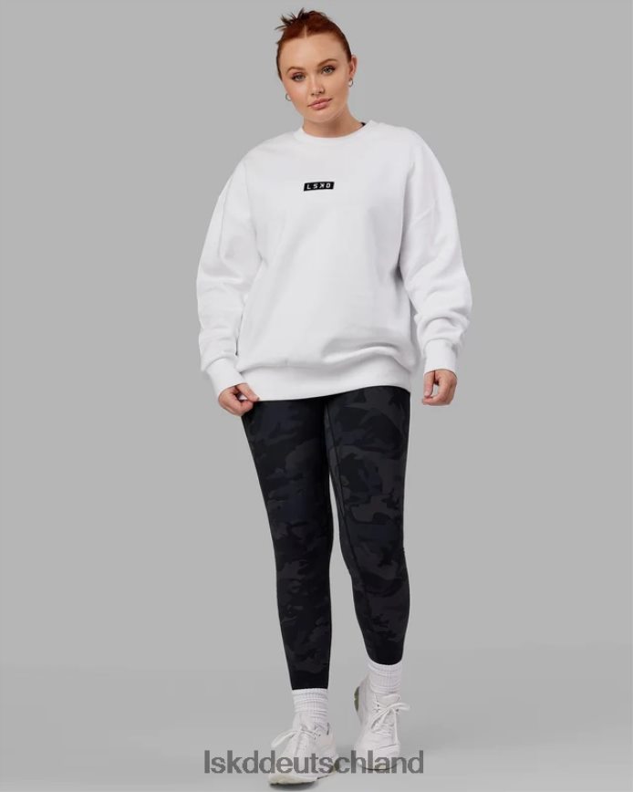 unisex LSKD Cornerstone-Pullover in Übergröße – weiß Bekleidung VD2NLV398