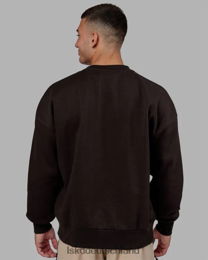 unisex LSKD Flag-Pullover in Übergröße – dunkles Walnussholz Bekleidung VD2NLV427