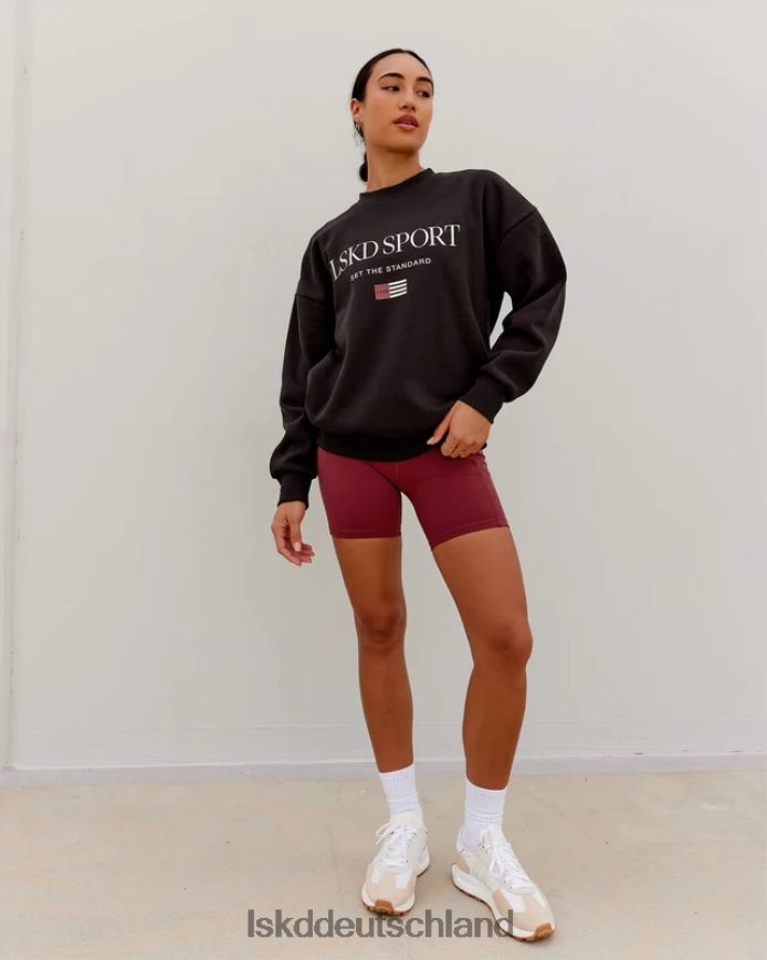 unisex LSKD Flag-Pullover in Übergröße – dunkles Walnussholz Bekleidung VD2NLV427