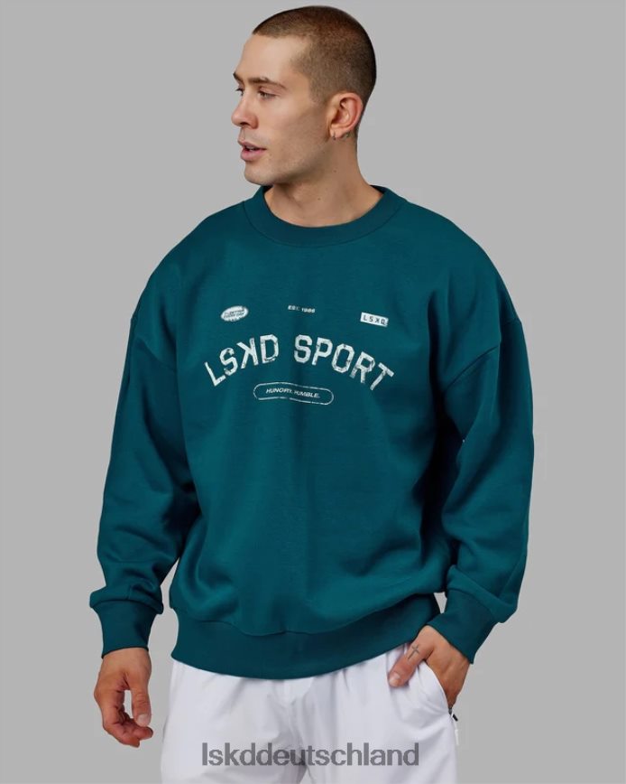 unisex LSKD Freiwurfpullover in Übergröße – Deep Lagoon Bekleidung VD2NLV423