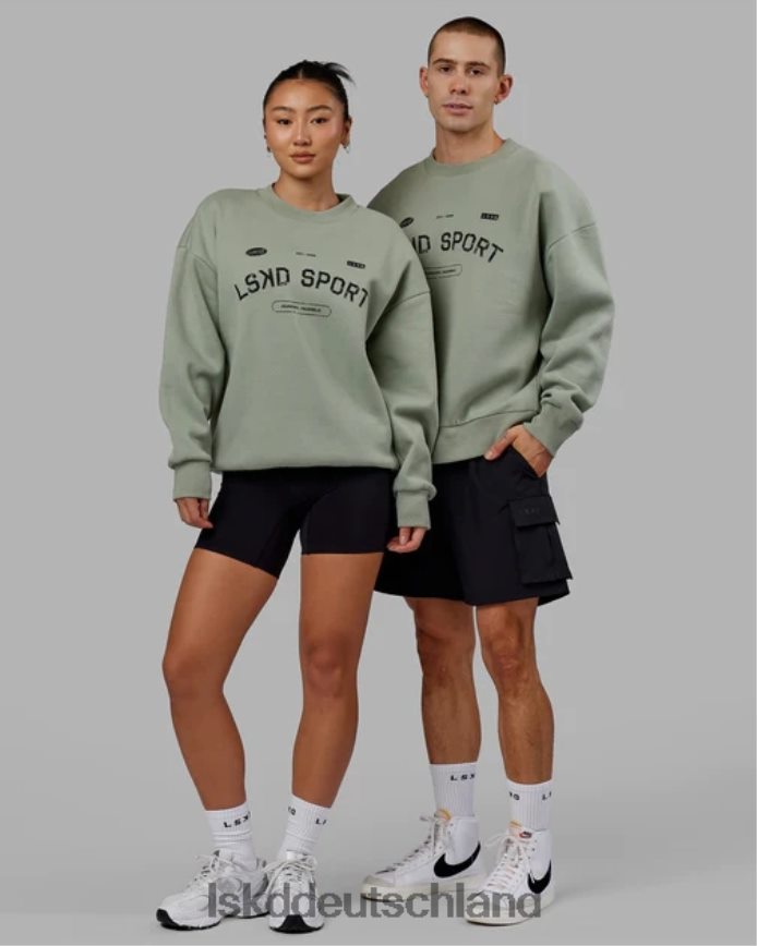 unisex LSKD Freiwurfpullover in Übergröße – Eisberggrün Bekleidung VD2NLV426