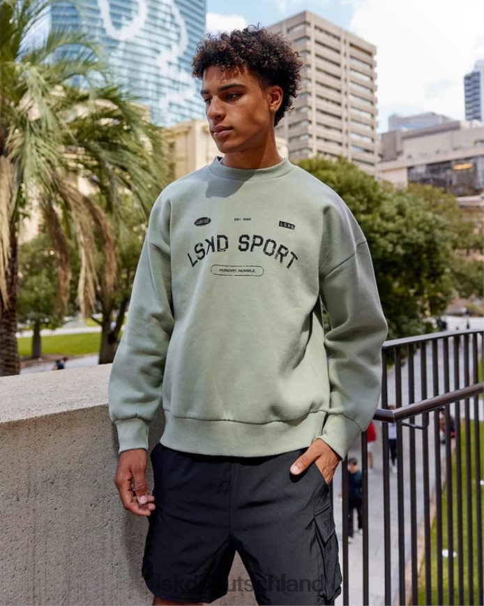 unisex LSKD Freiwurfpullover in Übergröße – Eisberggrün Bekleidung VD2NLV426
