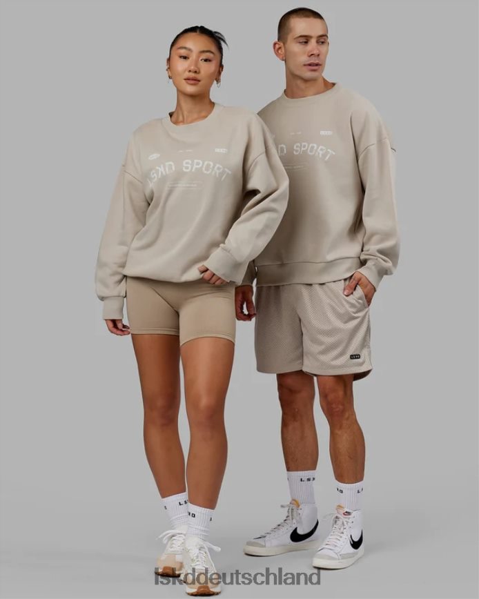 unisex LSKD Freiwurfpullover in Übergröße – Schieferbeige Bekleidung VD2NLV425