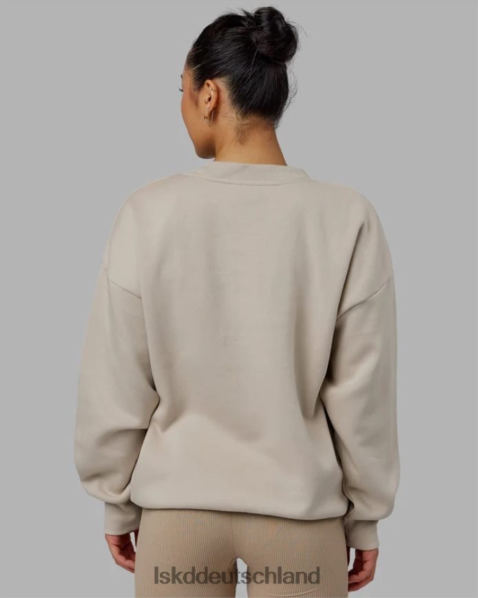 unisex LSKD Freiwurfpullover in Übergröße – Schieferbeige Bekleidung VD2NLV425