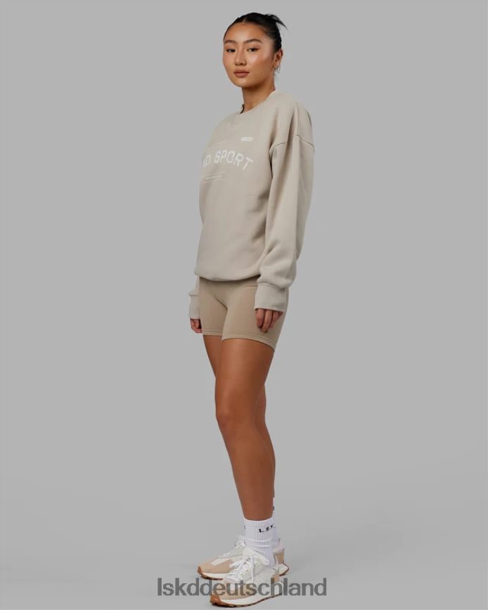 unisex LSKD Freiwurfpullover in Übergröße – Schieferbeige Bekleidung VD2NLV425
