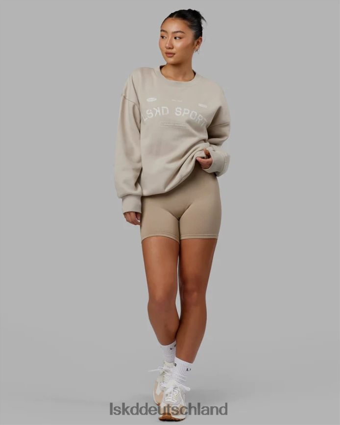unisex LSKD Freiwurfpullover in Übergröße – Schieferbeige Bekleidung VD2NLV425
