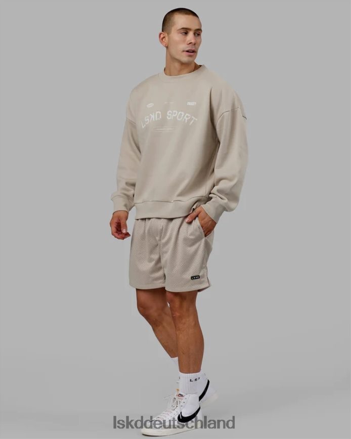 unisex LSKD Freiwurfpullover in Übergröße – Schieferbeige Bekleidung VD2NLV425