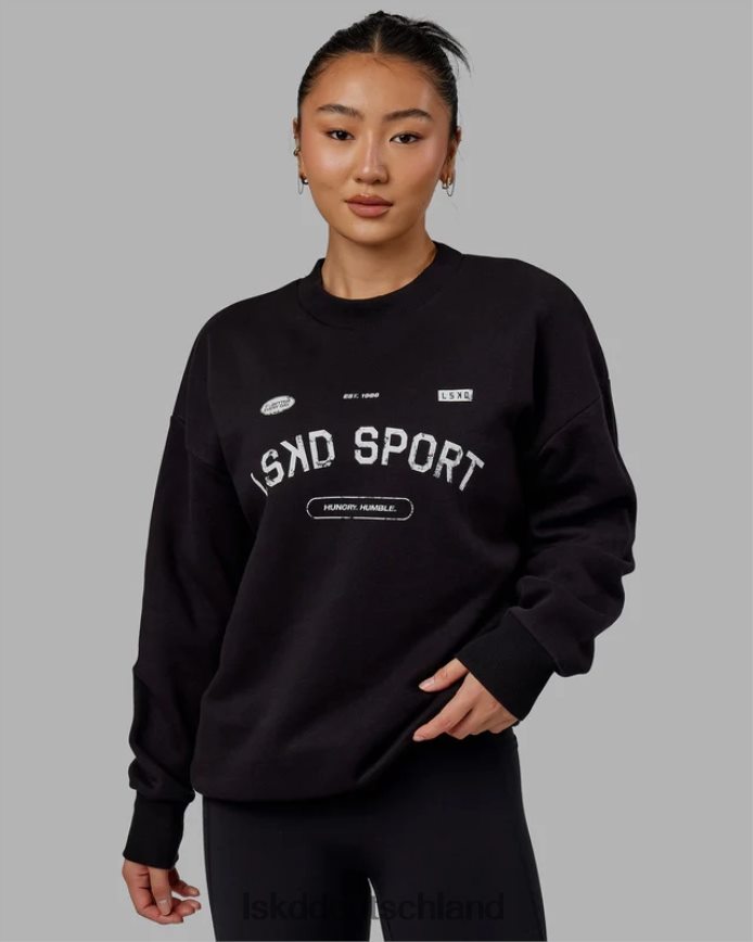 unisex LSKD Freiwurfpullover in Übergröße – Schwarz Bekleidung VD2NLV350
