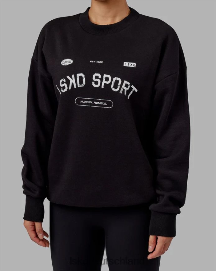 unisex LSKD Freiwurfpullover in Übergröße – Schwarz Bekleidung VD2NLV350