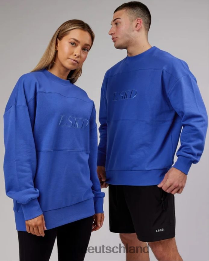 unisex LSKD Freizeitpullover in Übergröße – Power-Kobalt Bekleidung VD2NLV429