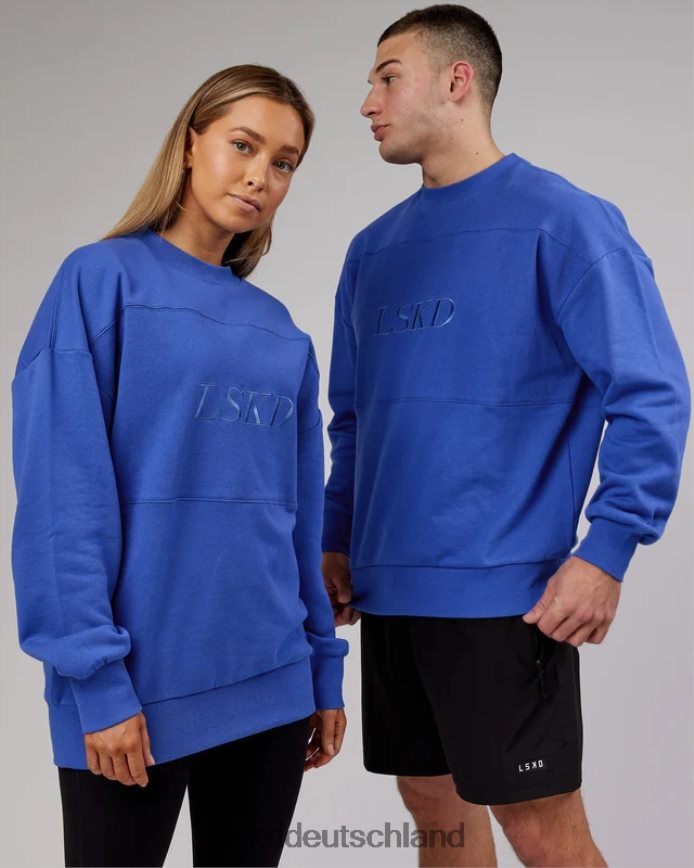 unisex LSKD Freizeitpullover in Übergröße – Power-Kobalt Bekleidung VD2NLV429