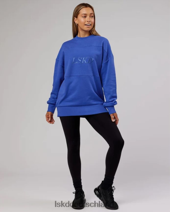unisex LSKD Freizeitpullover in Übergröße – Power-Kobalt Bekleidung VD2NLV429