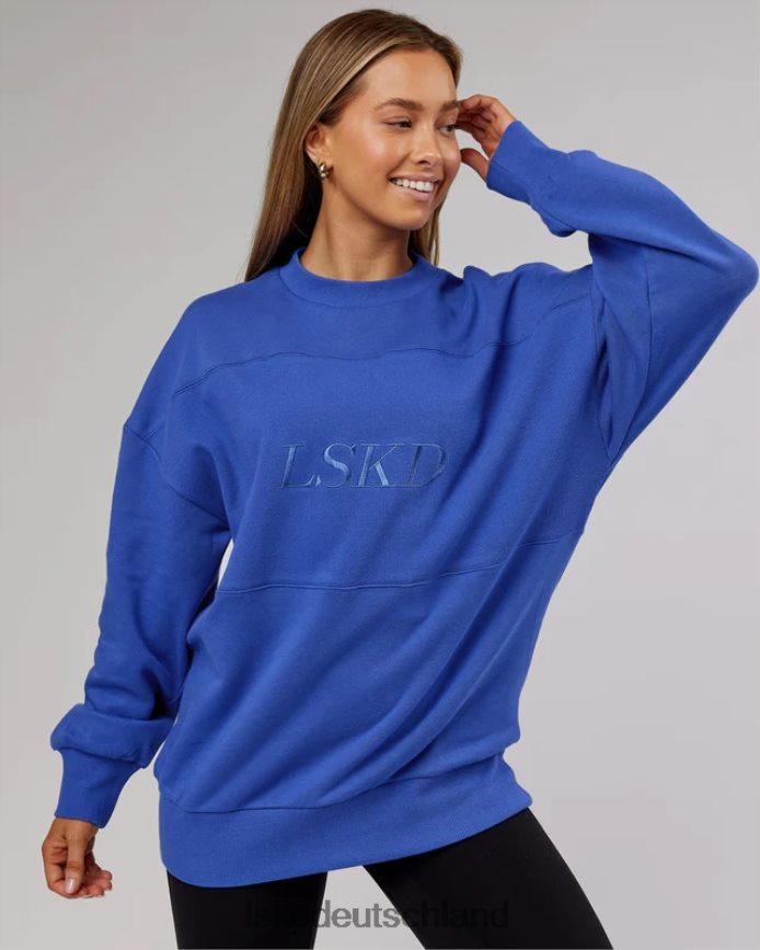 unisex LSKD Freizeitpullover in Übergröße – Power-Kobalt Bekleidung VD2NLV429