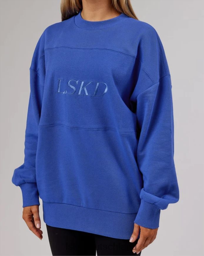 unisex LSKD Freizeitpullover in Übergröße – Power-Kobalt Bekleidung VD2NLV429