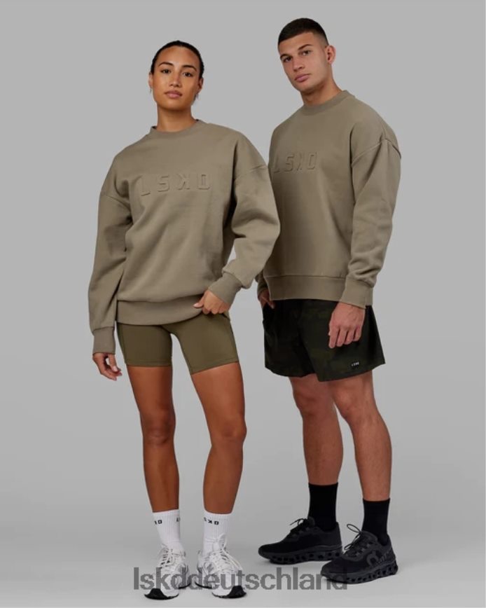 unisex LSKD Gestempelter Pullover in Übergröße – Lorbeereiche Bekleidung VD2NLV397