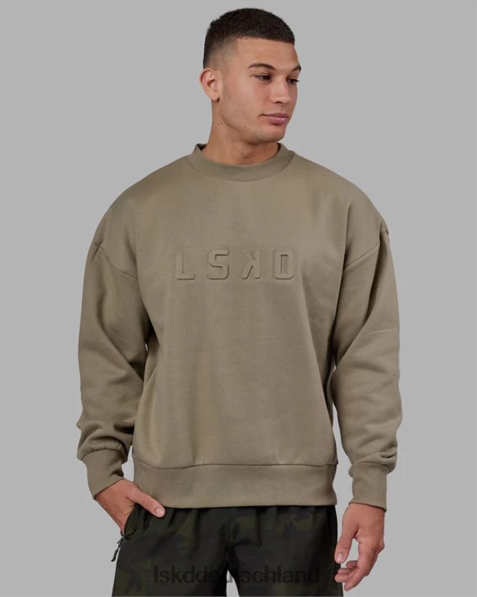 unisex LSKD Gestempelter Pullover in Übergröße – Lorbeereiche Bekleidung VD2NLV397