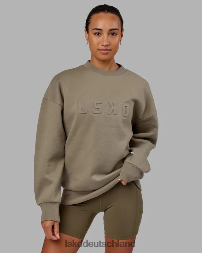 unisex LSKD Gestempelter Pullover in Übergröße – Lorbeereiche Bekleidung VD2NLV397