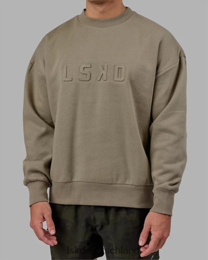 unisex LSKD Gestempelter Pullover in Übergröße – Lorbeereiche Bekleidung VD2NLV397