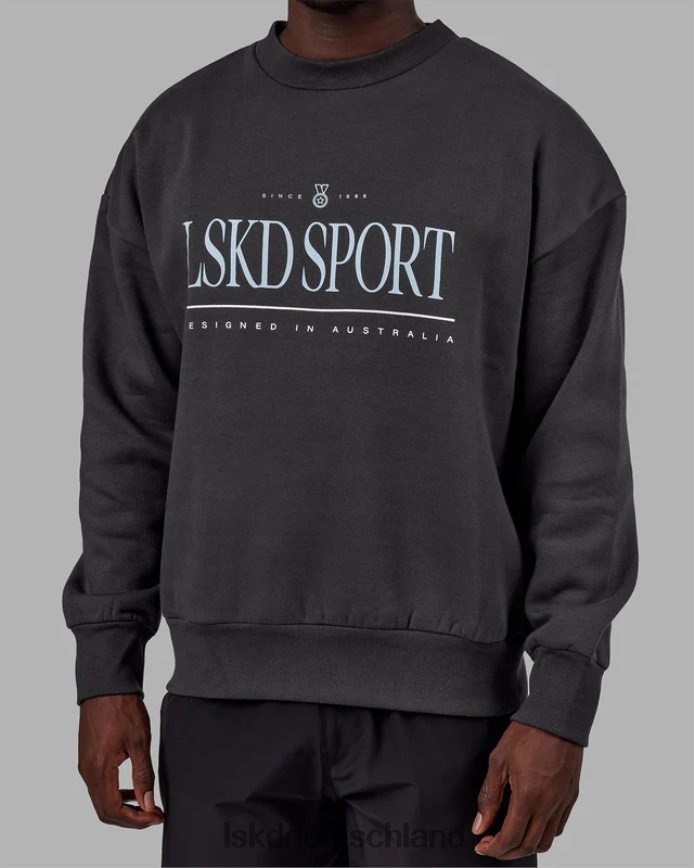 unisex LSKD Heritage-Pullover in Übergröße – Asphalt-Windsurfer Bekleidung VD2NLV354