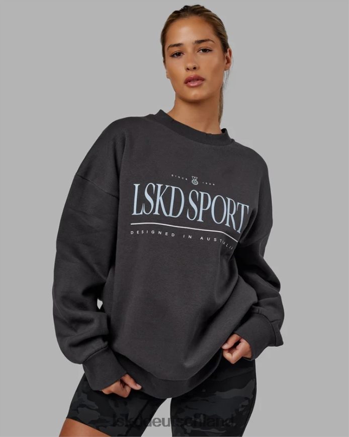 unisex LSKD Heritage-Pullover in Übergröße – Asphalt-Windsurfer Bekleidung VD2NLV354