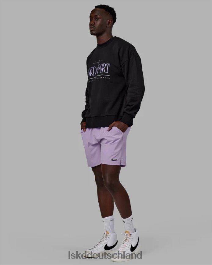 unisex LSKD Heritage-Pullover in Übergröße – Schwarz-Blasslila Bekleidung VD2NLV345