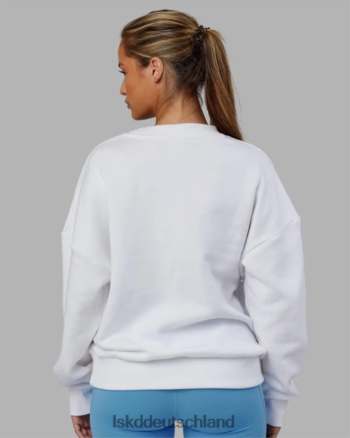 unisex LSKD Heritage-Pullover in Übergröße – weiß-blau Bekleidung VD2NLV346