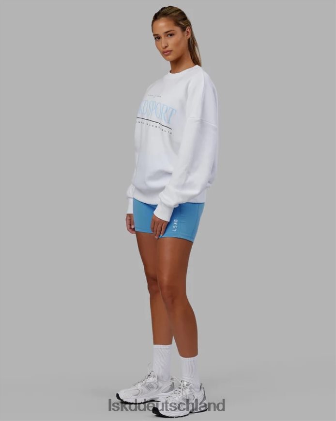 unisex LSKD Heritage-Pullover in Übergröße – weiß-blau Bekleidung VD2NLV346
