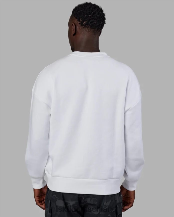 unisex LSKD Heritage-Pullover in Übergröße – weiß-blau Bekleidung VD2NLV346
