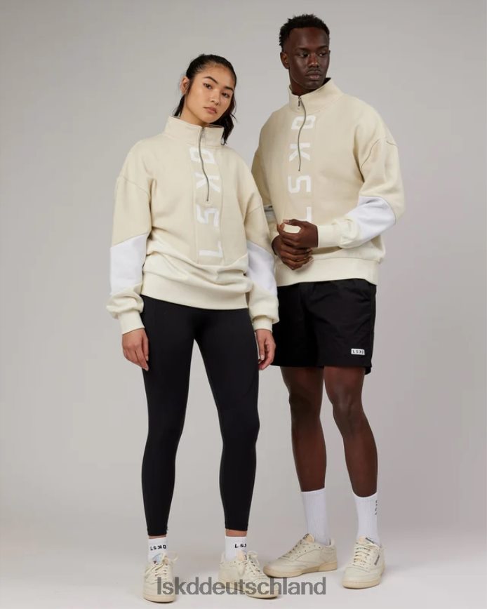 unisex LSKD Inversionspullover in Übergröße – Mandelmilch Bekleidung VD2NLV407