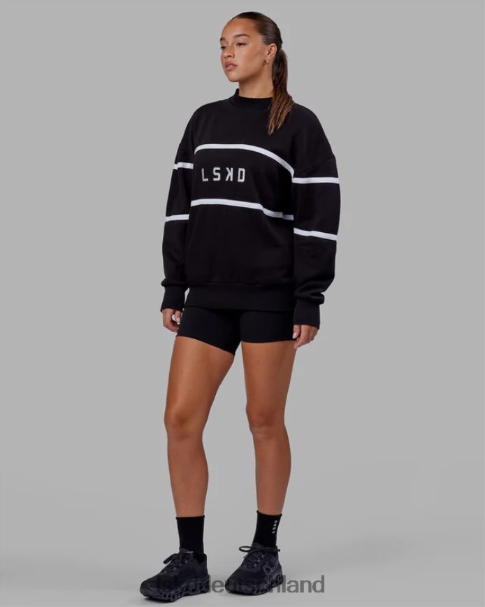 unisex LSKD Parallelpullover in Übergröße - Schwarz Bekleidung VD2NLV337