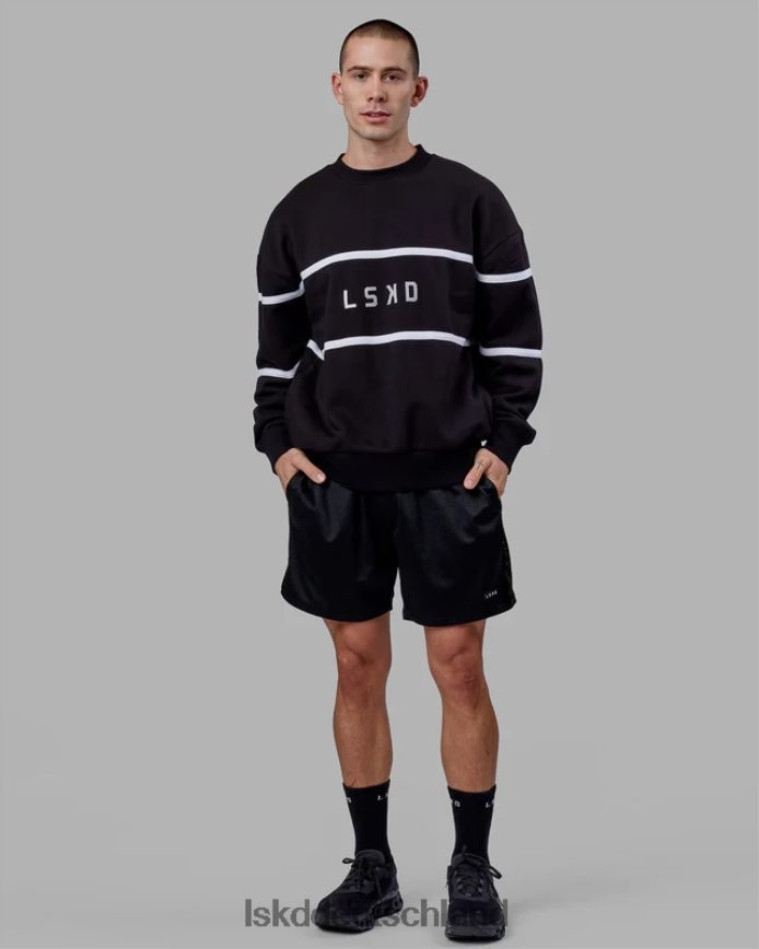 unisex LSKD Parallelpullover in Übergröße - Schwarz Bekleidung VD2NLV337