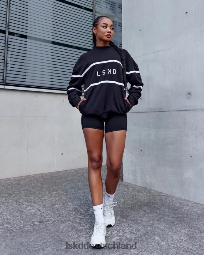 unisex LSKD Parallelpullover in Übergröße - Schwarz Bekleidung VD2NLV337