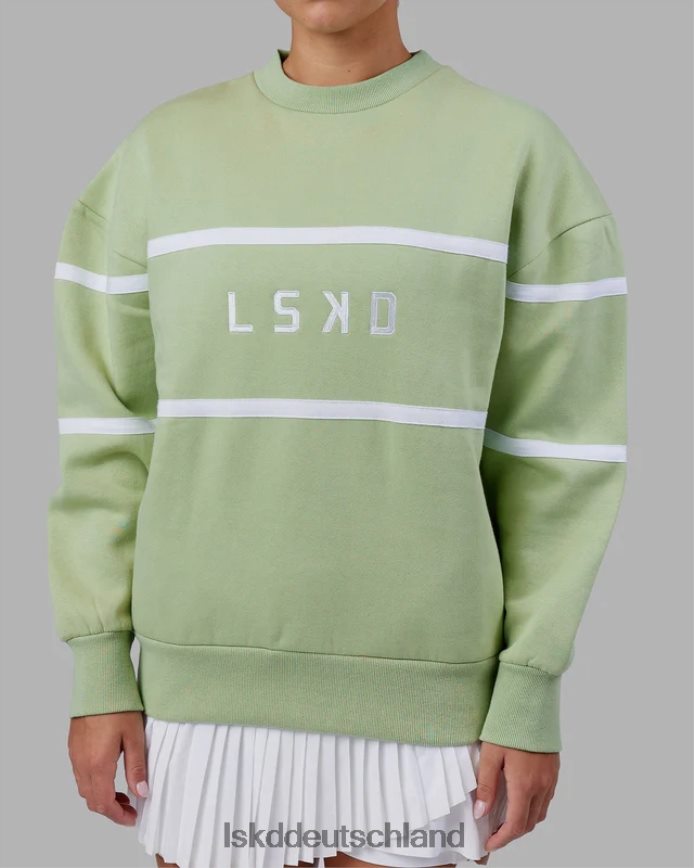unisex LSKD Parallelpullover in Übergröße - grüne Abb Bekleidung VD2NLV362