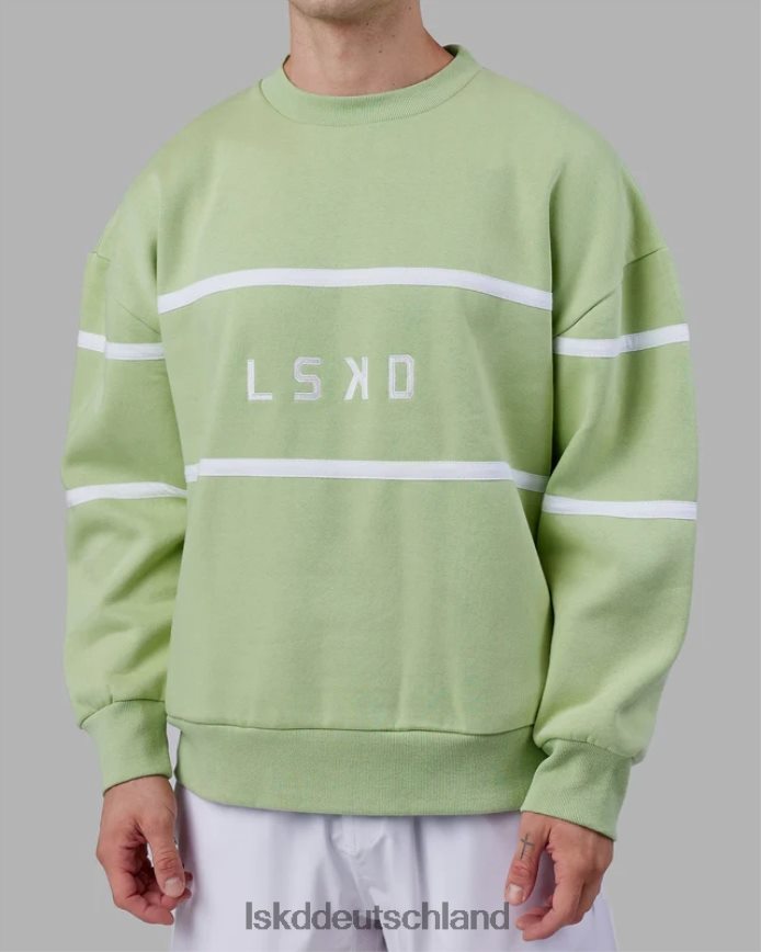 unisex LSKD Parallelpullover in Übergröße - grüne Abb Bekleidung VD2NLV362