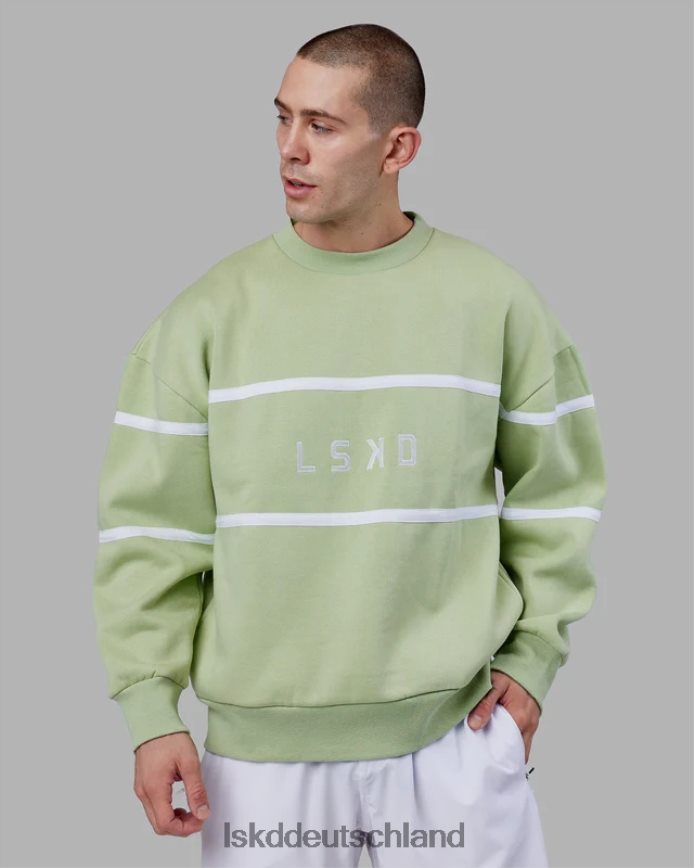 unisex LSKD Parallelpullover in Übergröße - grüne Abb Bekleidung VD2NLV362