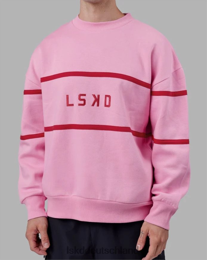 unisex LSKD Parallelpullover in Übergröße – rosa Zuckerguss Bekleidung VD2NLV366