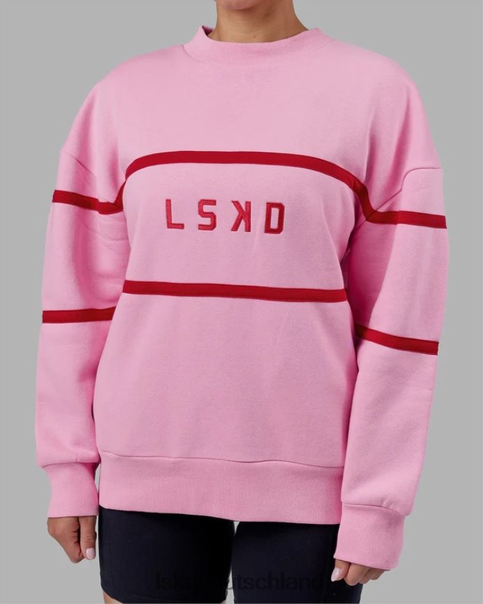 unisex LSKD Parallelpullover in Übergröße – rosa Zuckerguss Bekleidung VD2NLV366