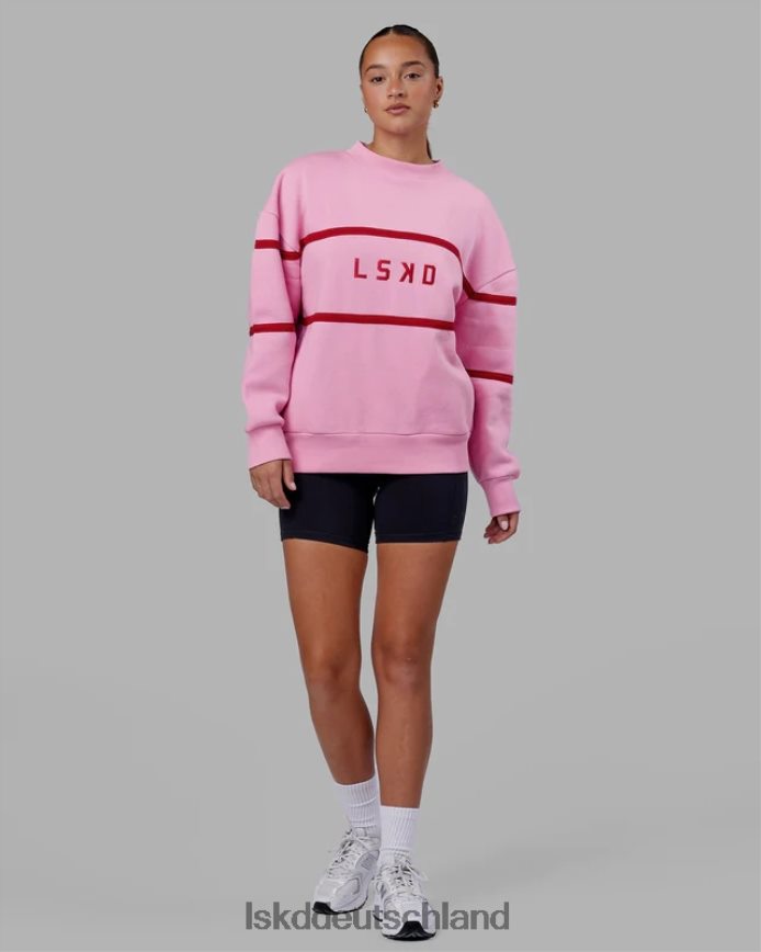 unisex LSKD Parallelpullover in Übergröße – rosa Zuckerguss Bekleidung VD2NLV366